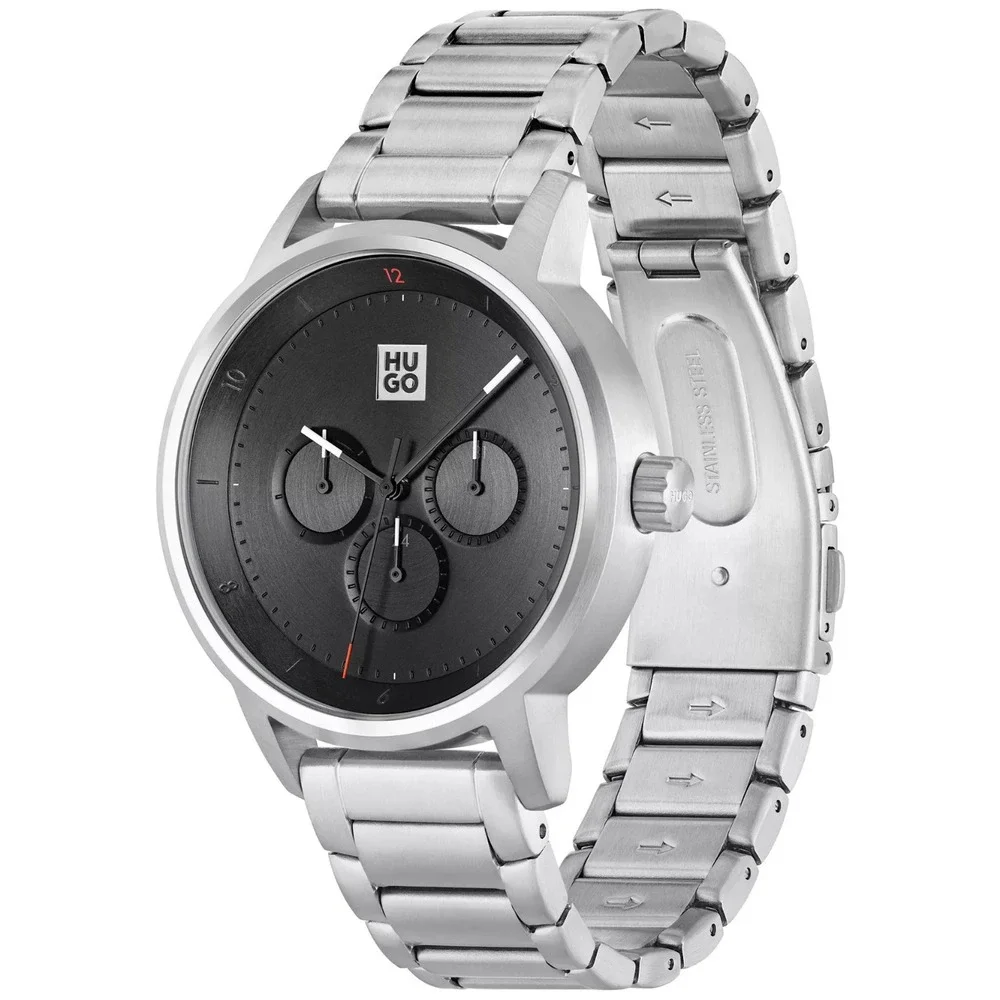 HUGO 1530266 Men's #DEFINE | Black Dial | Stainless Steel Watch NWT